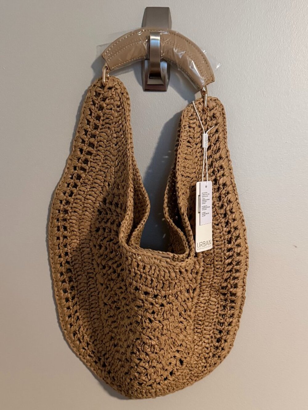 Vici Salt and Sun Woven Crochet Straw Hobo Bag - Picture 6 of 7